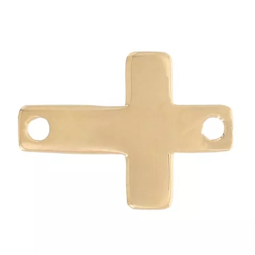 Distanziatore croce 11x8 mm - placcato oro 3 micron x1