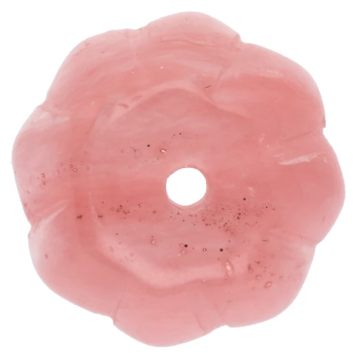 Perla rotonda a forma di zucca da 12 mm - Quarzo fragola x1