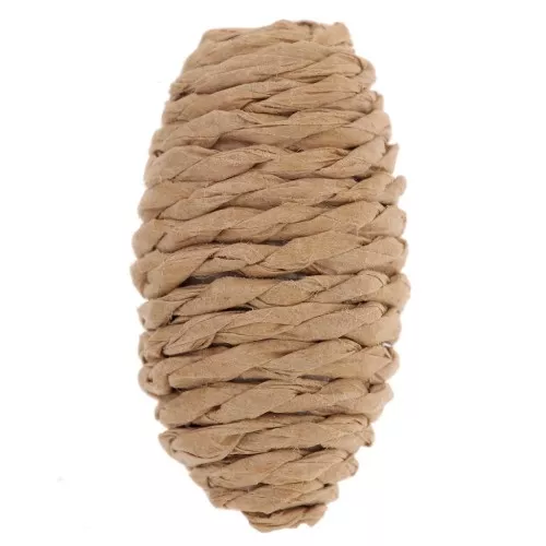 Perlina in rafia preforata 28x16 mm - Naturale x1