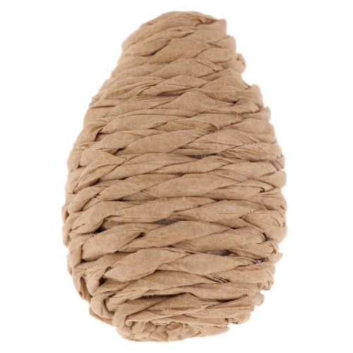 Perlina preforata in rafia 25x18 mm - Naturale x1