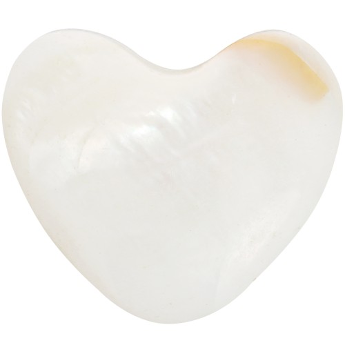 Cabochon cuore di madreperla 16x18,5mm - Naturale x1