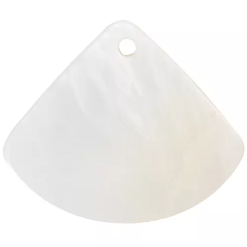 Pendente a ventaglio in madreperla 19x23 mm - Naturale x1