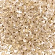 SuperDuo mm. 2.5x5 Crystal Gold Lined x10g