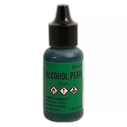 Inchiostro alcolico trasparente - Alcohol Pearl Tim Holtz - Elixir x14ml