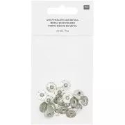 Porta stoppini in acciaio da 12,5 mm per stoppini di candele - Rico design x20