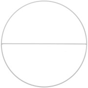 Cerchio nudo in metallo 25cm acchiappasogni e sistema di sospensione -Bianco opaco