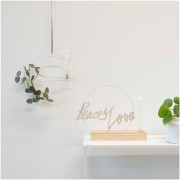 Cerchio nudo in metallo 25cm acchiappasogni e sistema di sospensione -Bianco opaco