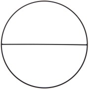 Cerchio nudo in metallo 25 cm - acchiappasogni e sospensione - Nero opaco