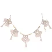 Set di 10 perle in legno grezzo a foro grande da 19 mm per macramè - Naturale