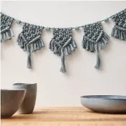 Set di 8 perline tubolari in legno a foro largo da 17 mm per macramè - Turchese