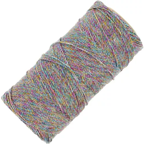 Bobina di filo cerato Linhasita - micro macramè 1,2 mm - Multicolore (Multicor) x135m