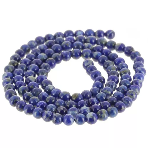 Perline rotonde da 3 mm in pietra semipreziosa - Lapislazzuli x39cm