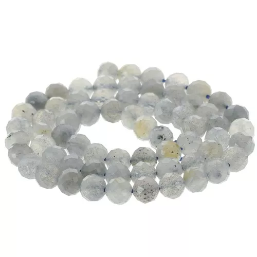 Perline sfaccettate rotonde da 6 mm in pietra semipreziosa - Labradorite x38cm