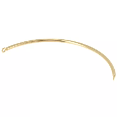 Distanziatore mezzo bracciale filo tondo 49x1,4 mm - 2 anelli - Placcato oro 3 micron x1