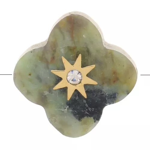Perla sfaccettata da 13 mm in pietra semipreziosa - Turchese africano