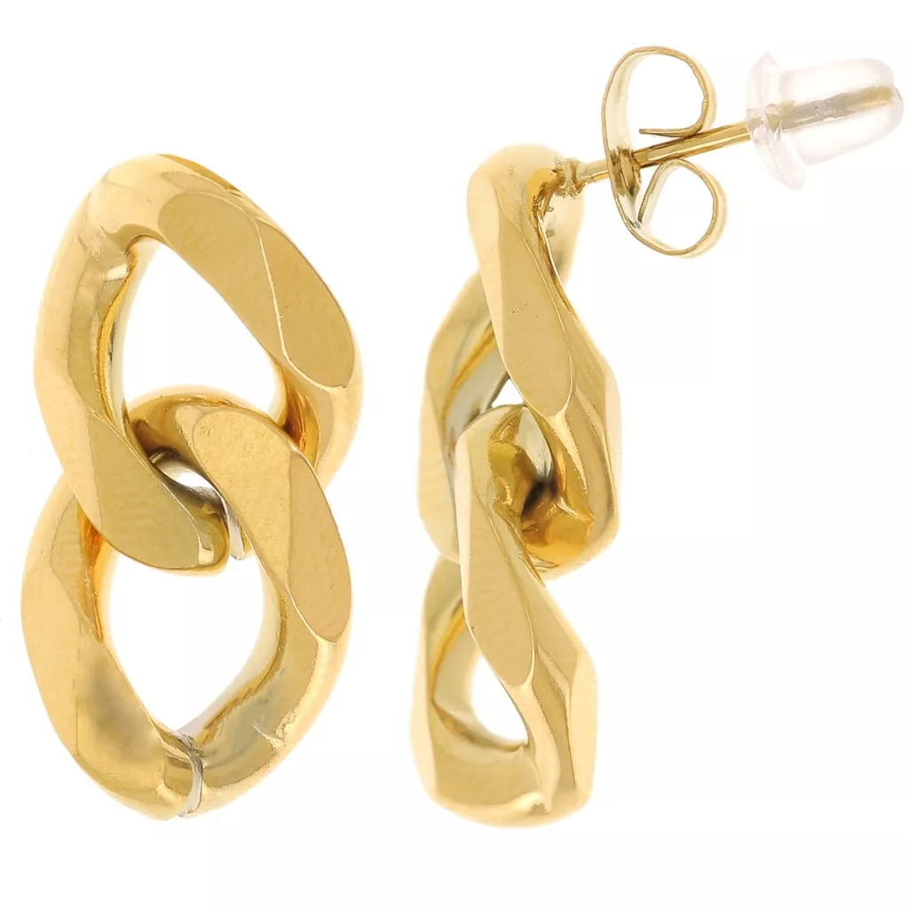 Orecchini A Cerchio 11mm Placcati Oro 22K – Con Zirconi Cubici 1.05 Carati, Ipoallergenici