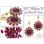 Cabochon di vetro di Puca® 18 mm Chatoyant Hot Pink x1