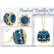 Cabochon rotondo in vetro di Puca® 25 mm - Chatoyant Light Gold x1