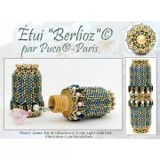 Perle in vetro Piros® di Puca® 2x5 mm - Blue Iris x10g