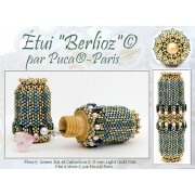 Perle in vetro Piros® di Puca® 2x5 mm - Green Iris x10g