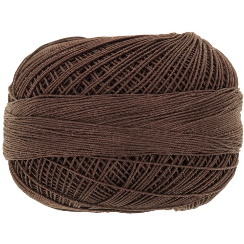 Filato di cotone Lizbeth misura 20 - Dark Fudge n°697 x192m
