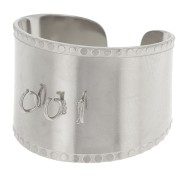 Anello regolabile - 3 anelli aperti - da S.52 a 58 - acciaio inox 316L x1