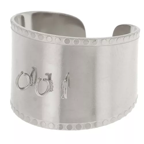 Anello regolabile - 3 anelli aperti - da S.52 a 58 - acciaio inox 316L x1