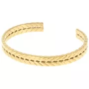 Bracciale ovale - regolabile 8x165 mm - Acciaio inossidabile 316L dorato