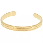 Bracciale ovale - regolabile 7x155 mm - Acciaio 316L dorato