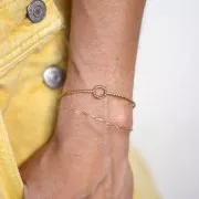 Bracciale - Regolabile 10x155 mm - Acciaio inossidabile 304L Dorato