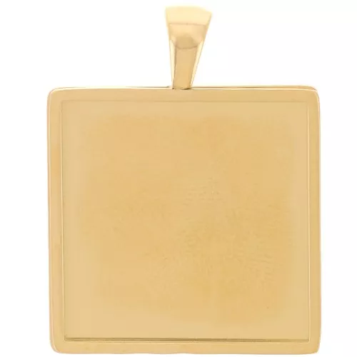 Set di pendenti per cabochon quadrati da 20 mm - Acciaio inossidabile 304L Dorato