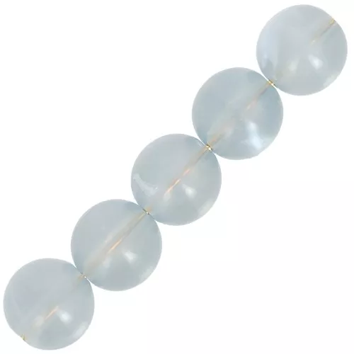 Perline di resina trasparente 6 mm - Blu grigio marmorizzato x20