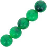 Perline di resina trasparente 6 mm - Verde scuro marmorizzato x20|raw }}