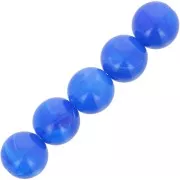 Perle - Perles en résine opaque 6 mm - Bleu royal marbré x20 Perles en résine opaque 6 mm - Bleu royal marbré x20