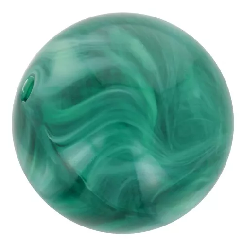 Perline di resina trasparente 8 mm - Verde bottiglia marmorizzato x10