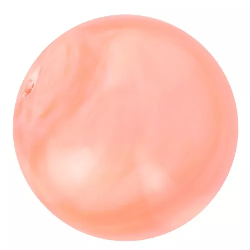 Perle di resina opaca 8 mm - Corallo marmorizzato x10