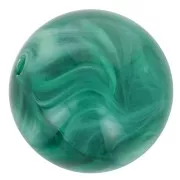 Perle di resina trasparente da 10 mm - Verde bottiglia marmorizzato x8