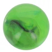 Perle di resina trasparente 10 mm - Verde marmorizzato x8