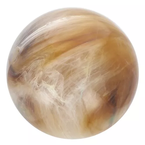 Perla di resina opaque 10 mm - Beige - Marrone marmorizzato x8