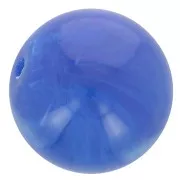 Perle - Perle en résine opaque 10 mm - Bleu royal marbré x8 Perle en résine opaque 10 mm - Bleu royal marbré x8