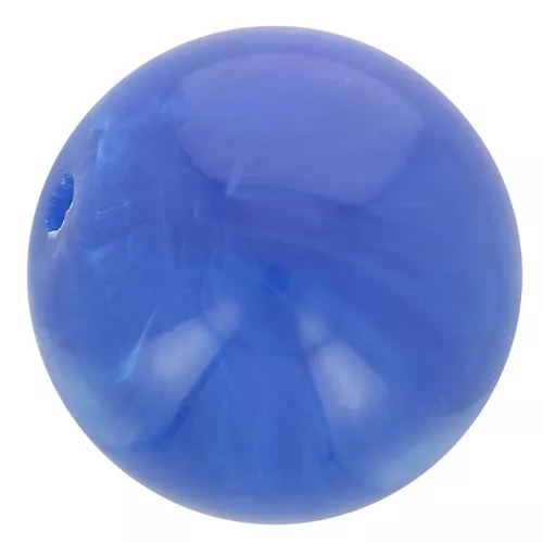 Perle in resina opaca 10 mm - Blu reale marmorizzato x8