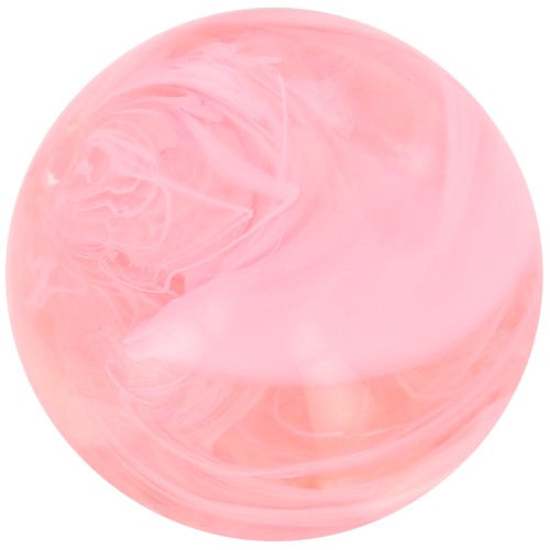Perle di resina trasparente 12 mm - Rosa marmorizzato x6