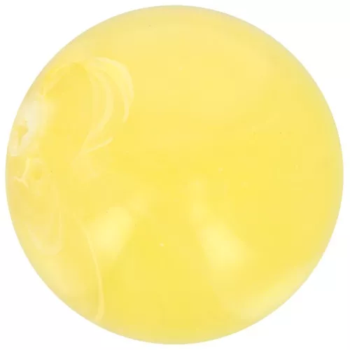 Perle di resina trasparente 12 mm - Giallo chiaro marmorizzato x6