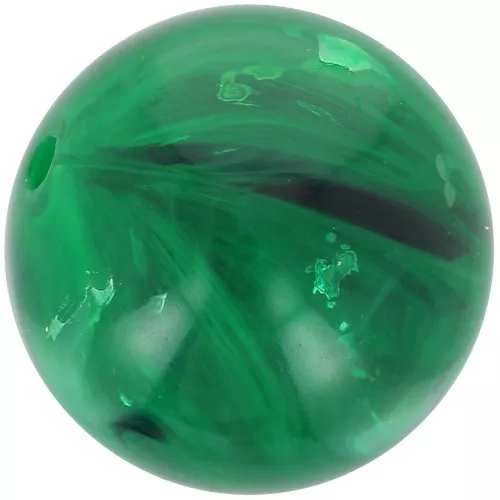 Perle di resina trasparente 12 mm - Verde scuro marmorizzato x6
