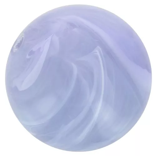 Perle di resina opaca 12 mm - Grigio ghiacciaio marmorizzato x6