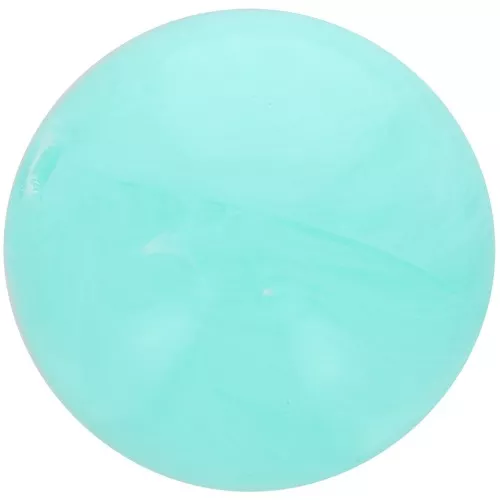 Perle di resina opaca 12 mm - Acquamarina marmorizzata x6