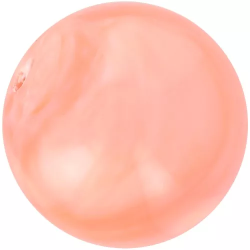 Perle di resina opaca 12 mm - Corallo marmorizzato x6
