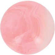 Cabochon rotondo in resina trasparente 14 mm - Rosa marmorizzato x1