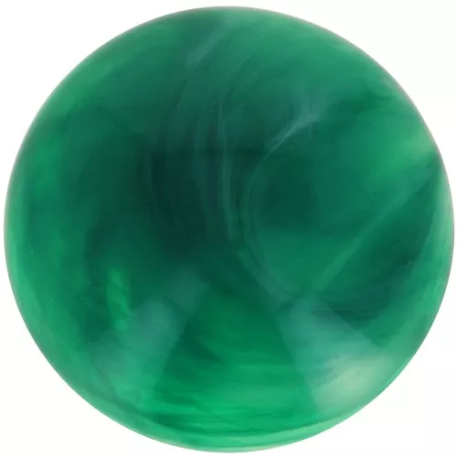 Cabochon rotondo da 14 mm in resina trasparente - Verde bottiglia marmorizzato x1