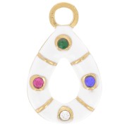 Ciondolo a goccia 16x10 mm - Acciaio inossidabile 304L dorato